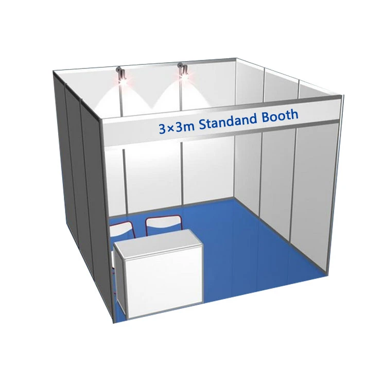 Hot sale 3*3m exhibition trade show booth equipment aluminum profile modular standard shell scheme booth