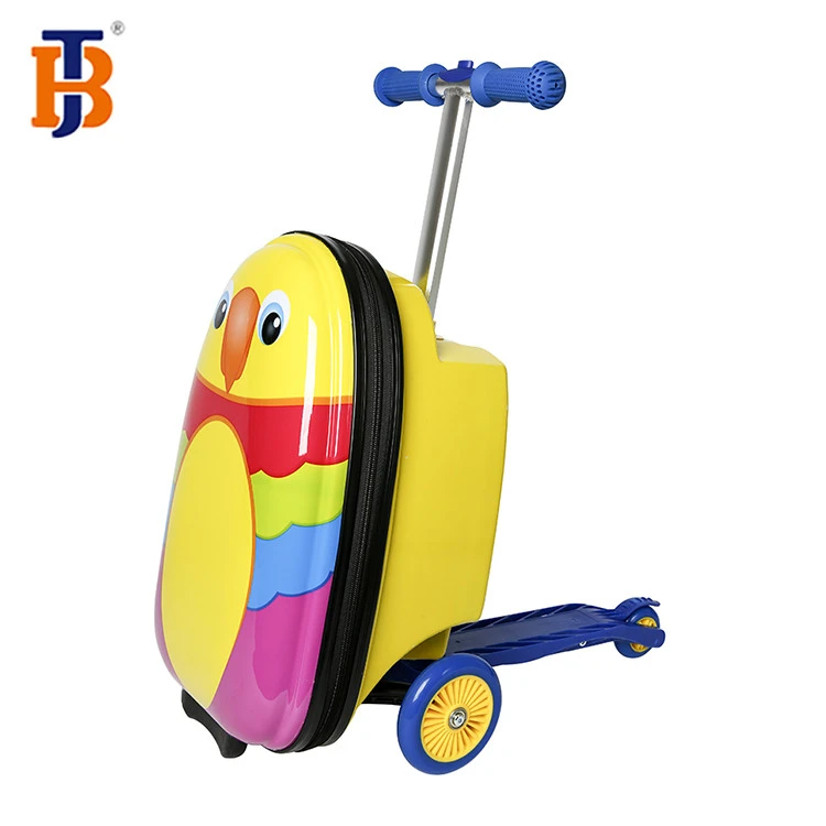 Hot Sale 3D Trolley Traveling Bags Mobility Children Kids Scooter Luggage Suitcase