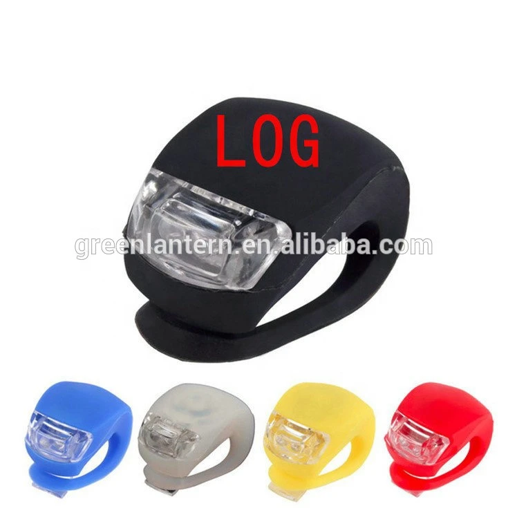 hot sale button Battery Powered Waterproof Mini Silicone Bicycle Light, Led Bike Light welcome customized Logo