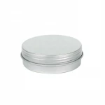 Hot Sale Cheap Custom Silver Aluminum Metal Jars Cosmetic Thread Round Tin box