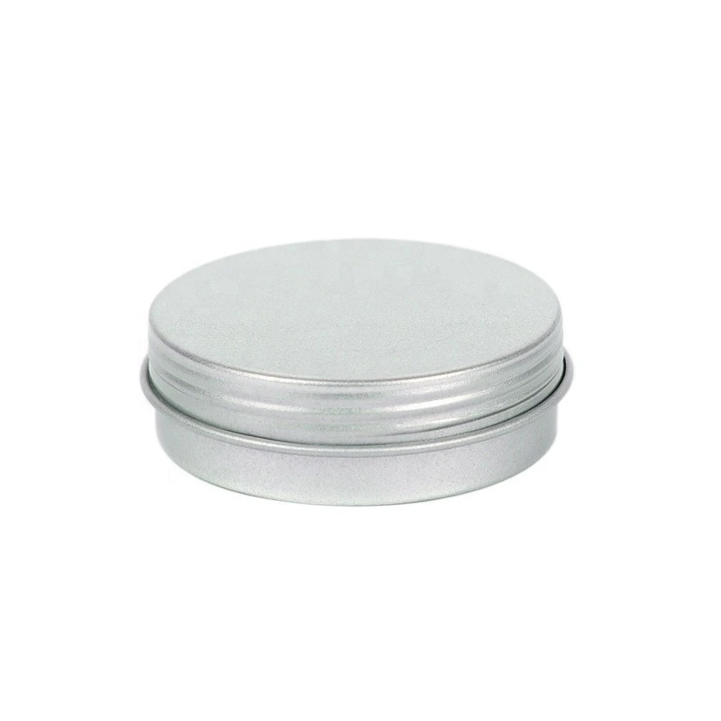 Hot Sale Cheap Custom Silver Aluminum Metal Jars Cosmetic Thread Round Tin box