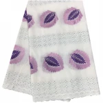 Hot Sale Cotton Voile Fabric With Stones Nigerian Tulle Lace Fabrics Lace Dress Fast Shipping 1365