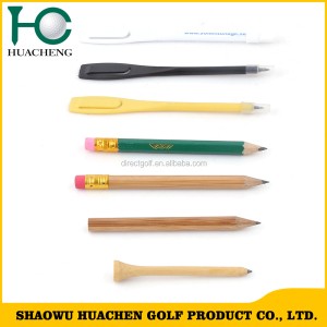 Hot sale custom cheap bulk wooden bamboo plastic color golf pencil