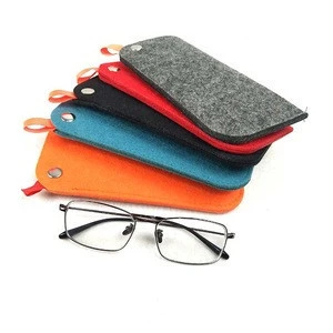 Hot sale felt eyeglass case  sunglasses pouch glasses pencil storage bag felt bag small