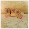 Hot Sale Handwriting Blessing Wooden Rubber Stamps Set