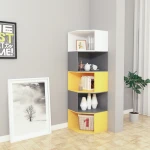 hot sale living room modern tall classic corner display solid wooden cabinet