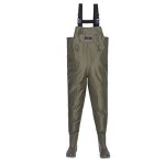 Hot sale PVC fishing waders Waterproof Nylon PVC chest waders with boots