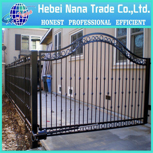 Hot Sale Quality Ornamental iron fence gates / cheap wrought iron gate for sale
