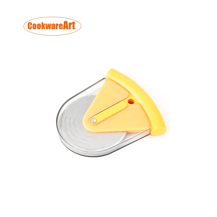 Hot sale stainless steel with plastic handle and transparent cover round pizza cutter wheel