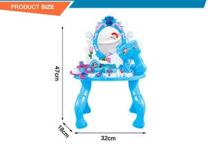 Hot sales kids plastic dresser toy with music light