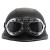 Import Hot Sales Motorcycle Leather Helmet With Goggles For Chopper Biker Cafe Racer Pilot Size S-XXL M X XL Motorbike Open Face Half H from China