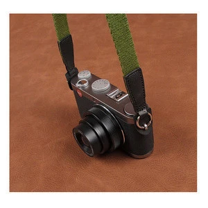 hot selling olive natural cotton handmade camera strap