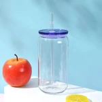 Hot Selling Plastic 16Oz Beer Cans For Beers Milk Unbreakable Plastic  16Oz Cups For Soda Water Spillproof Cans With Straw