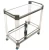 Import Hotel Acrylic Stainless Steel Room Service Cart Custom Clear Acrylic Metal Hotel Trolley from China