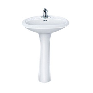 Hotel engineering procurement freestanding sink pedestal basin