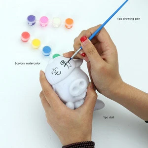 Hotsale Unpainted PVC Doll Color Painting Educational Toys DIY