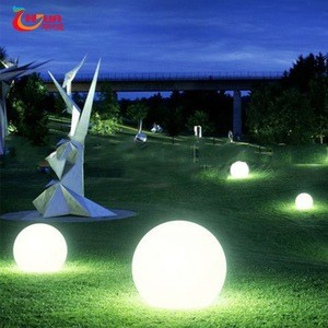 Huajun Waterproof Solar LED Ball RGB 16 Color Balloon Remote Controlled Battery Charge Outdoor Garden LED Light Ball 20-80cm