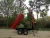 Import hydraulic  dump trailer for atv in car trailer with crane grapple winch for walking tractor from China