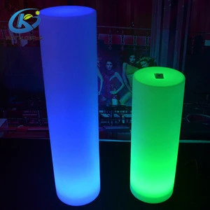 Illuminated furniture plastic indoor & outdoor pillar for led event