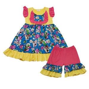 In stock Kids Clothes girls summer clothes elegant fashion boutique children girls clothing sets