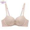 In-Stock no rim one piece front closure push up seamless women bra and panty set