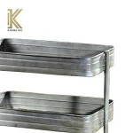 Industrial metal shelves trolley