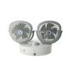 Intelligent car fan double head with swing head USB interface 24 V / 12 V adjustable speed, fuel saving and power saving
