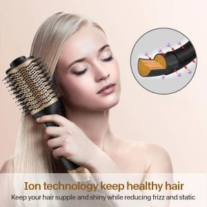 Ionic Hair Dryer Brush Straightener Pente Eletrico Professional Hairdryer Hot Comb Electric Plancha De Cabello Hair Curler Brush