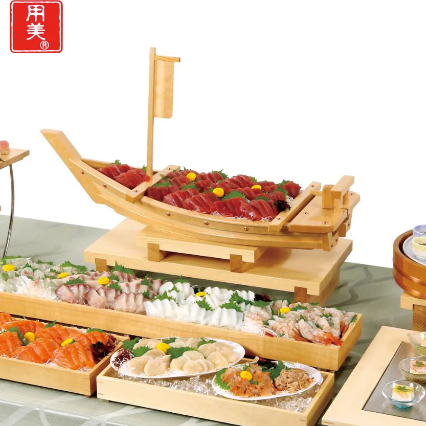 Japan made food decoration ryori bune wooden sushi sashimi boat