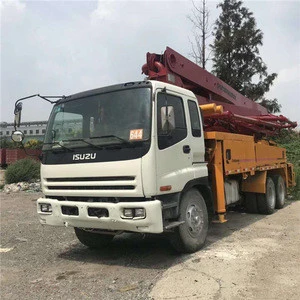 Japan Used hot sale isuzu truck putzmeister 45m truck-mounted concrete pump with low price sale in China