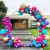 Import JD-F37 Outdoor Wedding arch round ring backdrop wedding party decoration materials stage background circle arch door from China