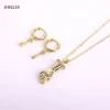 JHT160 Wholesale 18K gold plated jewelry set fashion Zircon Finger earrings necklace set