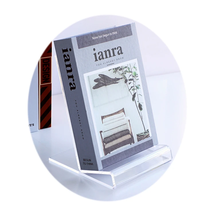 JinTuoJie a4 clear transparent open book acrylic display stand acrylic