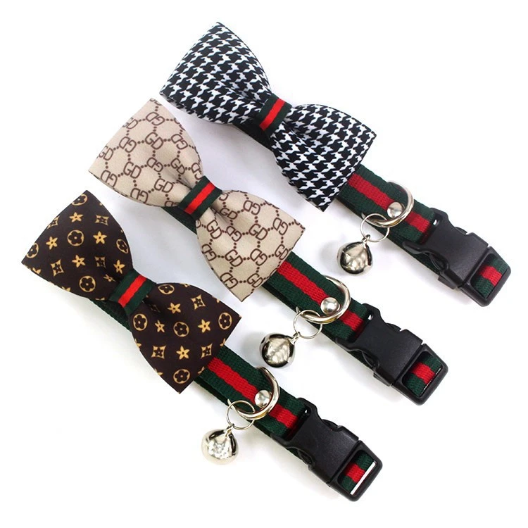 JXANRY Dog Classic Design Collar Cat Bow Tie Pet Decoration Collar Ins Fashion Style Accessories Pet Supplier