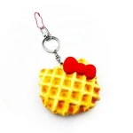 Kawaii sanrio hello kitty PU foam floating cookies food soft slow rising squishies toys biscuits squishy keychain.