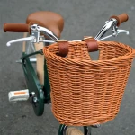 Kids Front Handlebar Rattan Handwoven Bike Basket Kids Woven Bike Basket