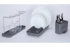 Kitchen Accessories Utensils Storage Dish Rack Aluminum Sink Draining Dish Drying Rack,metal Guzex 3 Piece with Black Drainboard