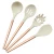 Import Kitchen Cooking Utensil Set Color Particles Gadget Smart White Silicone Utensil With Rose-Gold Coating Steel Handle from China
