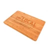Kitchen custom logo wholesale wooden bamboo chopping block cutting board with drainer