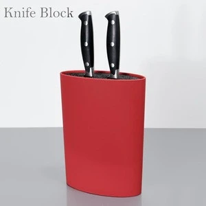 Kitchen space saving knife block oval shape plastic knife holder