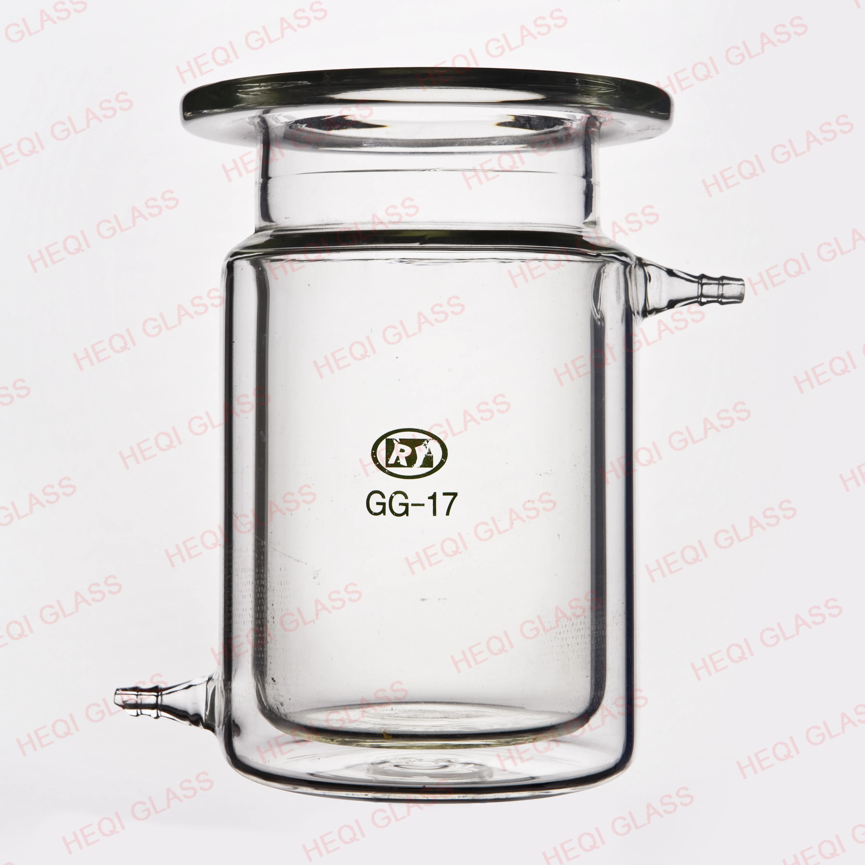 Lab Glassware Glass Barrel-Shape Jacketed Reaction Flask Vessel