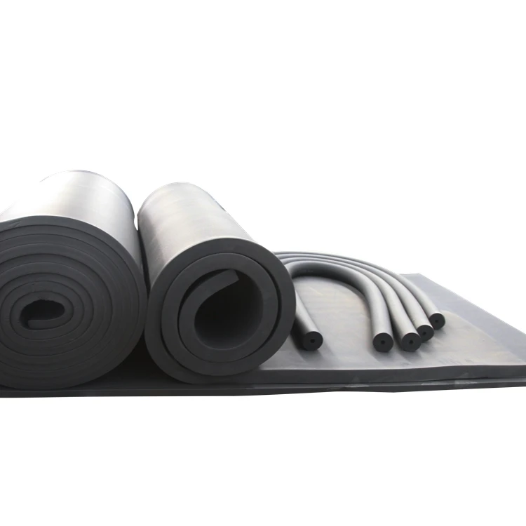 Lana de vidrio rolllo kraft paper facing synthetic rubber foam sheet iso  rigid hydrophobized thermal insulation board
