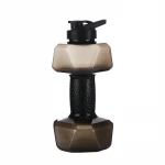 Large capacity plastic fitness dumbbell water bottle Large capacity plastic sports bottle