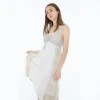 Latest Summer Italy Design Hollow Out Lace Decor Bridesmaid Vest Dress