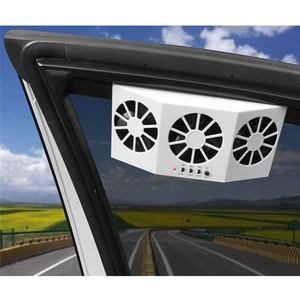 latest version three fans Solar Sun Power automatic  Car Auto cool cooler fan