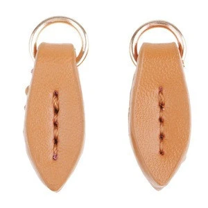 Leaf Shape Leather Zip Puller Zipper Pulls Replacement Sewing Fastener Slider for Backpack Purse Bag Pants