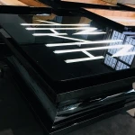 Led bar furnitures stainless steel black bar tables
