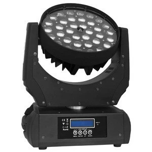 Led light source 36x18w 6 in 1 rgbwy uv led moving head wash zoom led stage light for party night club bar