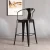 Import Leisure Wire Tall Chair With Back  Black Metal Wrought Iron Chair Industrial Kitchen Dining Chairs from China