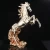 Import life size resin craft  office Home decoration sculptures gold animal statues horse design from China